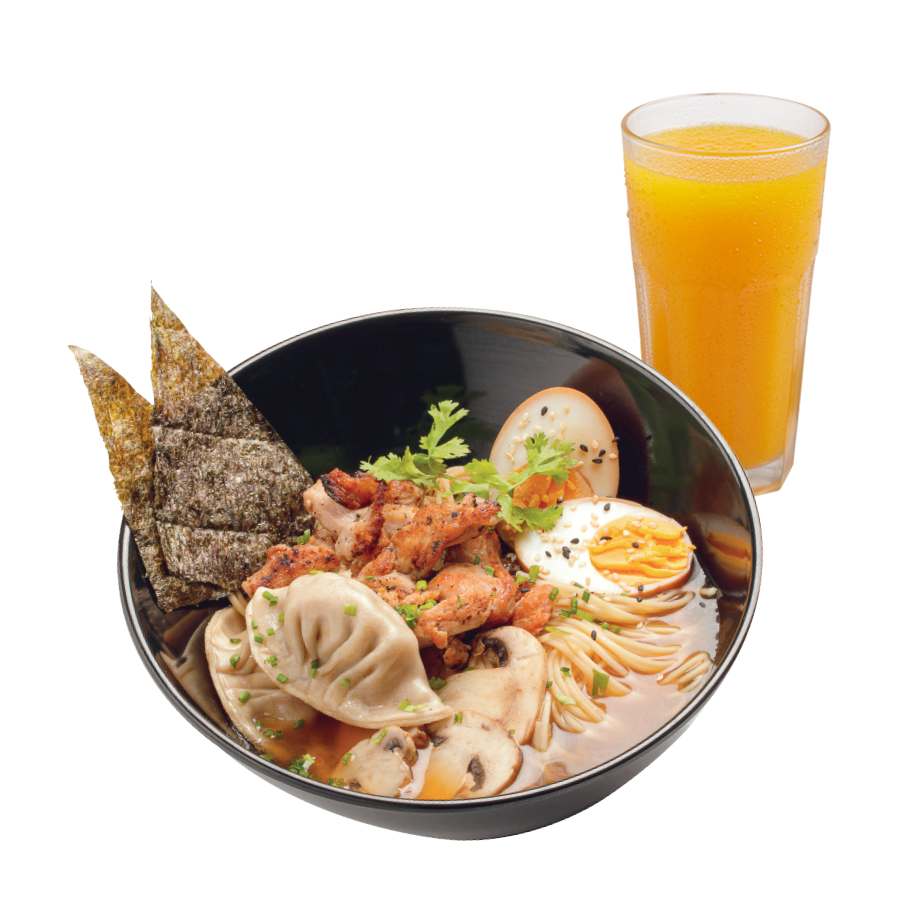 Ramen + Jugo de Mandarina